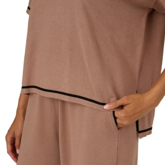 NWT Adrianna Papell Women's Lightweight Sweater Set, Light Brown - Picture 6 of 7